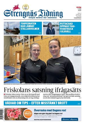 Förstasida Strengnäs Tidning