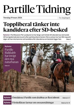 Förstasida Partille Tidning