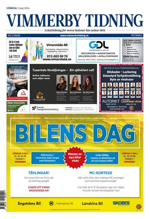 Förstasida Vimmerby Tidning