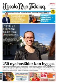 Förstasida Upsala Nya Tidning
