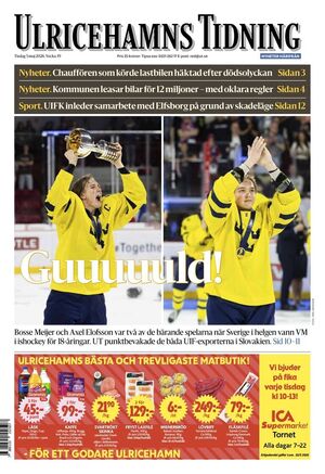 Förstasida Ulricehamns Tidning