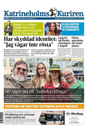 Förstasida Katrineholms-Kuriren