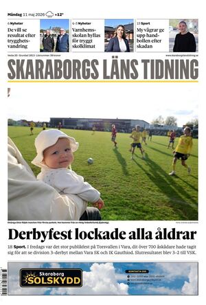 Förstasida Skaraborgs Läns Tidning