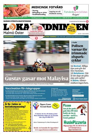 Förstasida Lokaltidningen Malmö Öster