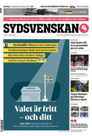 Förstasida Sydsvenskan Lund