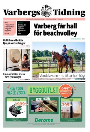 Förstasida Varbergs Tidning