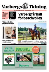 Förstasida Varbergs Tidning