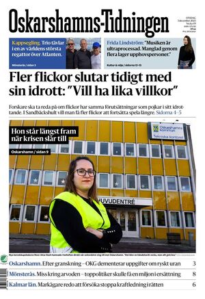 Förstasida Oskarshamns-Tidningen