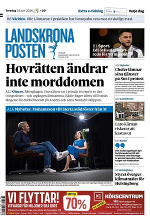 Förstasida Landskrona Posten