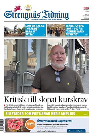 Förstasida Strengnäs Tidning