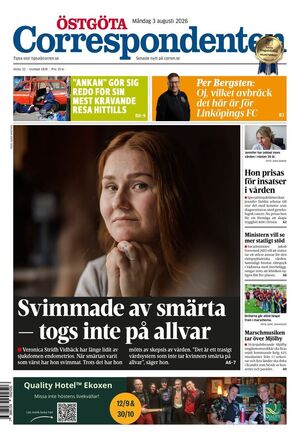 Förstasida Östgöta Correspondenten
