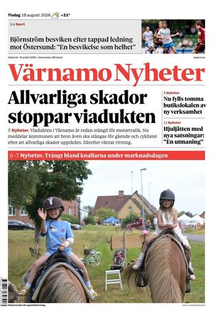 Förstasida Värnamo Nyheter