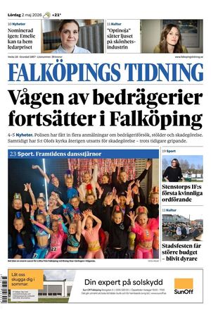 Förstasida Falköpings Tidning