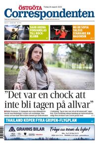 Förstasida Östgöta Correspondenten