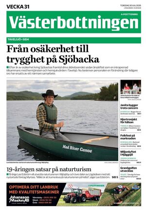 Förstasida Västerbottningen