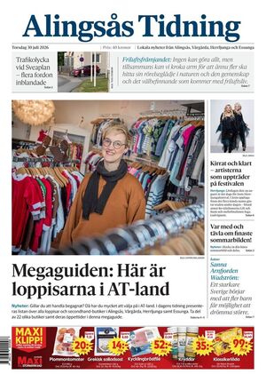 Förstasida Alingsås Tidning