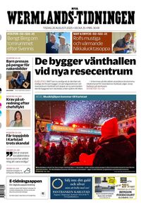Förstasida Nya Wermlands-Tidningen