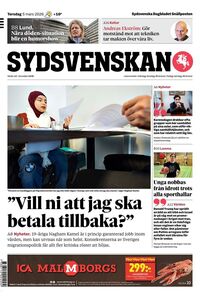 Förstasida Sydsvenskan Lund