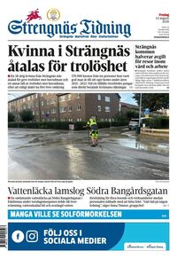 Förstasida Strengnäs Tidning