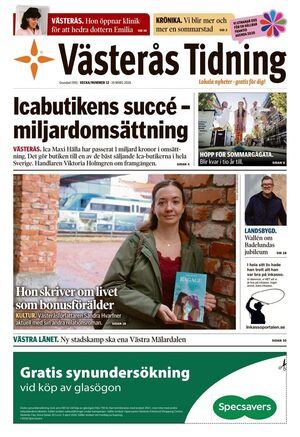 Förstasida Västerås Tidning