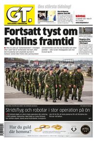 Förstasida Gotlands Tidningar