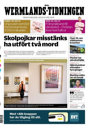 Förstasida Nya Wermlands-Tidningen