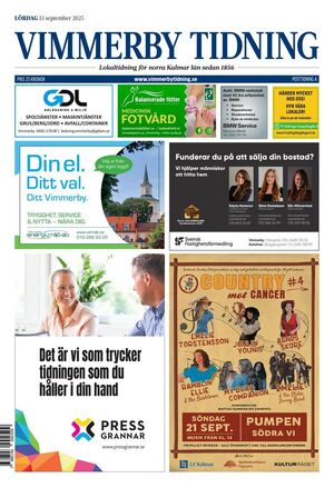 Förstasida Vimmerby Tidning