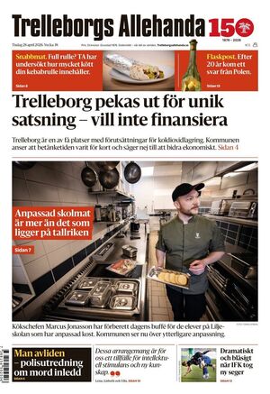 Förstasida Trelleborgs Allehanda