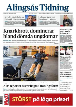 Förstasida Alingsås Tidning