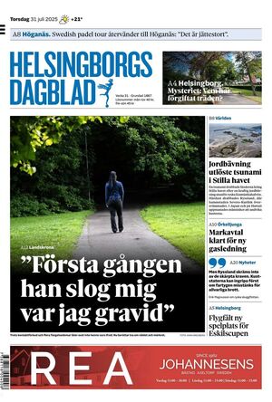 Förstasida Helsingborgs Dagblad