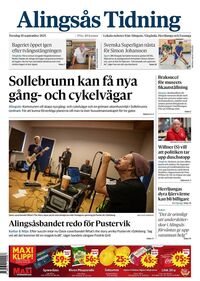 Förstasida Alingsås Tidning