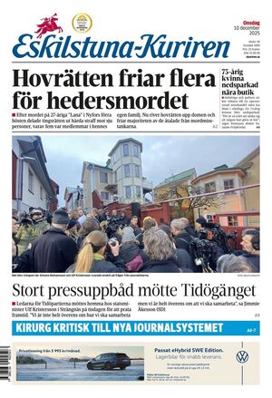 Förstasida Eskilstuna-Kuriren