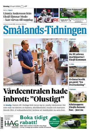 Förstasida Smålands-Tidningen