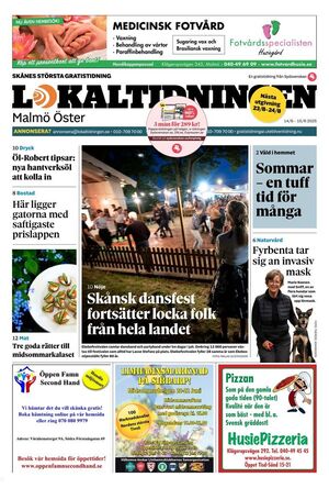 Förstasida Lokaltidningen Malmö Öster