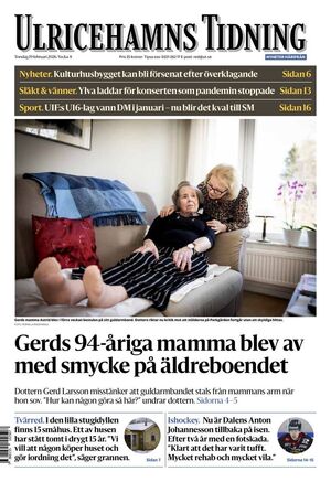 Förstasida Ulricehamns Tidning