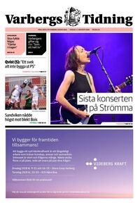 Förstasida Varbergs Tidning