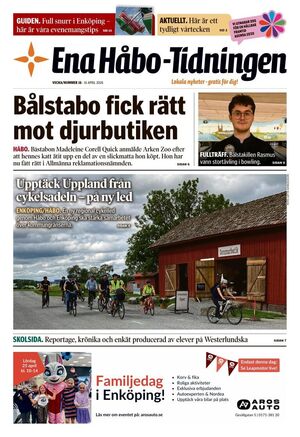 Förstasida Ena Håbo-tidningen