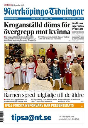 Förstasida Norrköpings Tidningar