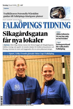 Förstasida Falköpings Tidning