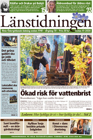 Förstasida Länstidningen Östergötland