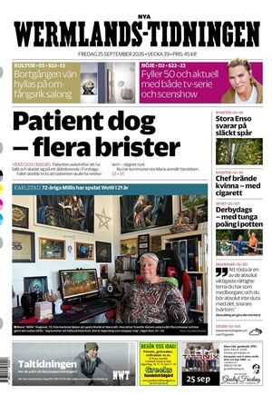 Förstasida Nya Wermlands-Tidningen