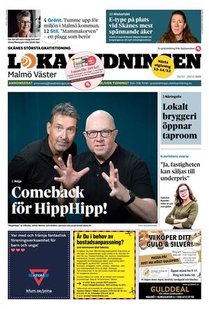 Förstasida Lokaltidningen Malmö Väster