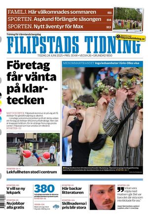 Förstasida Filipstads Tidning