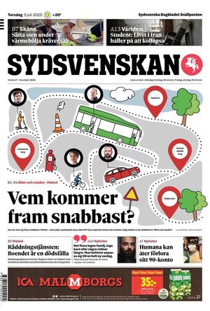 Förstasida Sydsvenskan Malmö