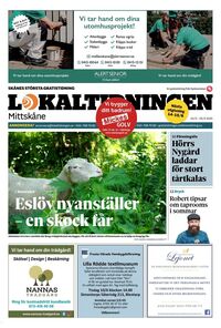 Förstasida Lokaltidningen Mittskåne