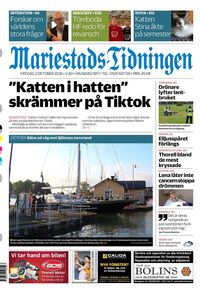 Förstasida Mariestads-Tidningen