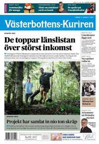 Förstasida Västerbottens-Kuriren