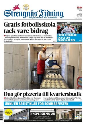 Förstasida Strengnäs Tidning
