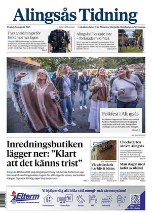 Förstasida Alingsås Tidning