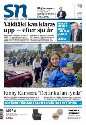 Förstasida Södermanlands Nyheter